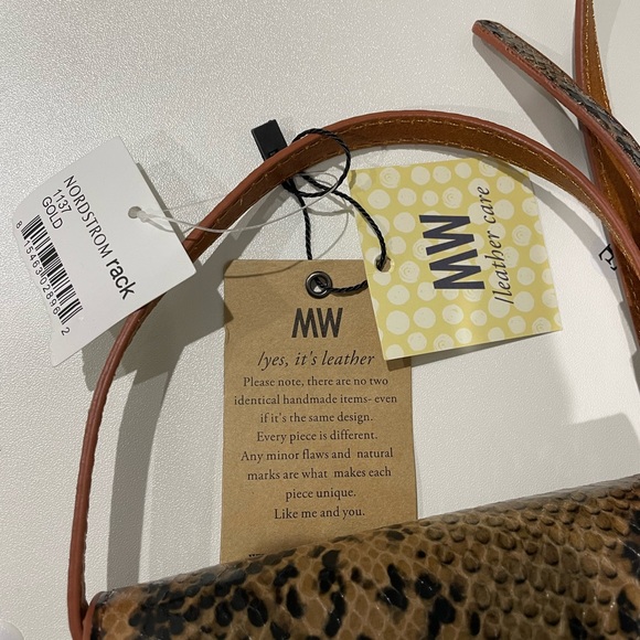 MW Most Wanted Python Snake Crossbody handbag, brown / gold plated - Picture 6 of 7